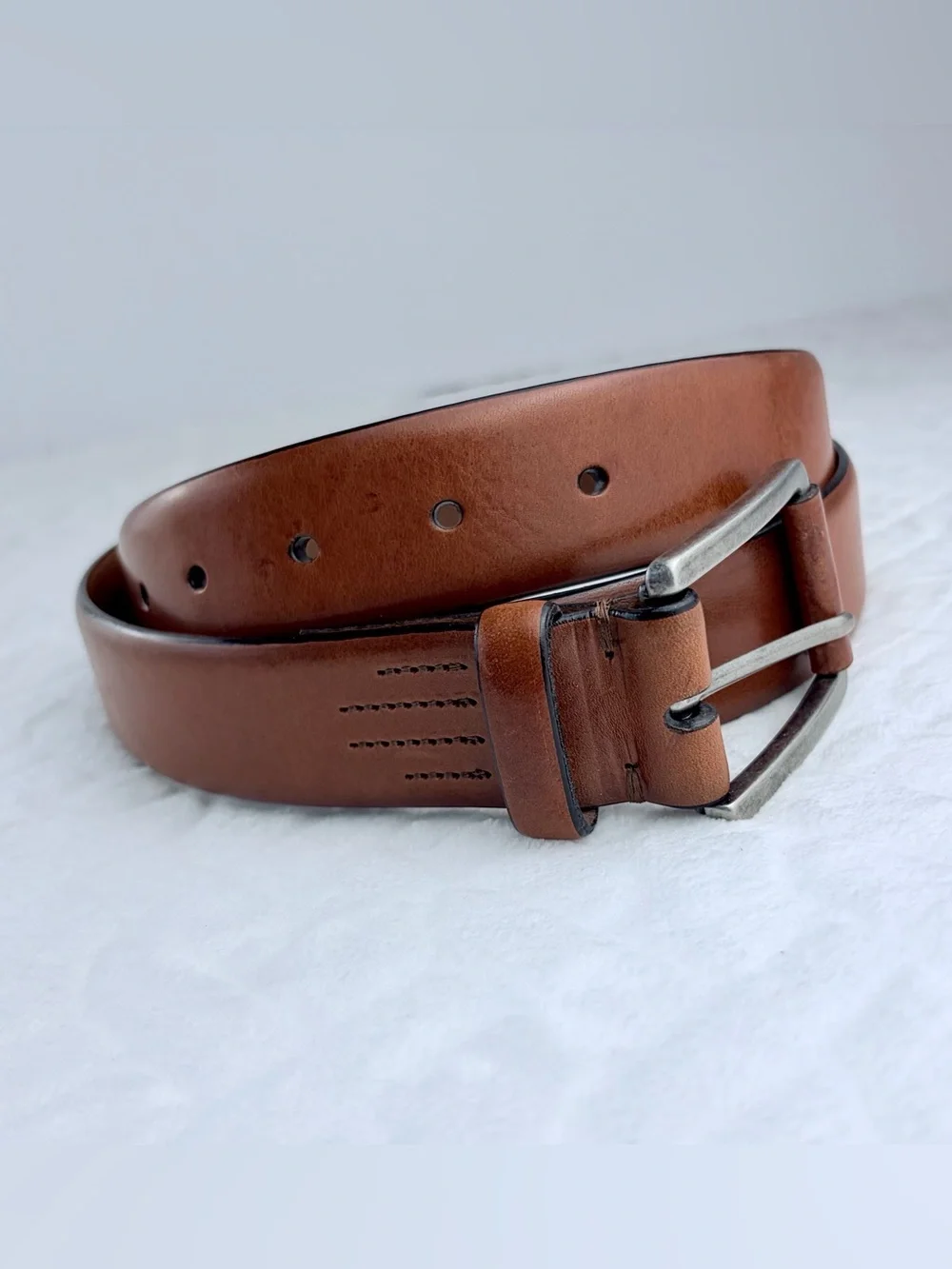 NWT Jos. A. Bank Handmade in Italy Men's Brown Tan Leather Belt Size 42 Classic
